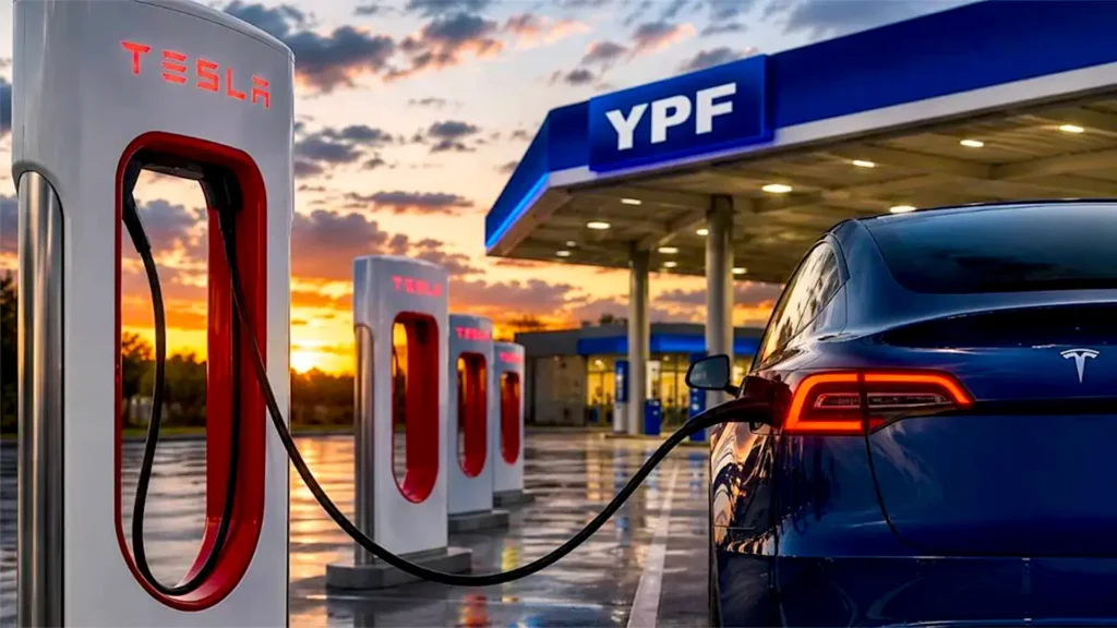 Tesla avanza con su desembarco en Argentina y proyecta una red de carga junto a YPF